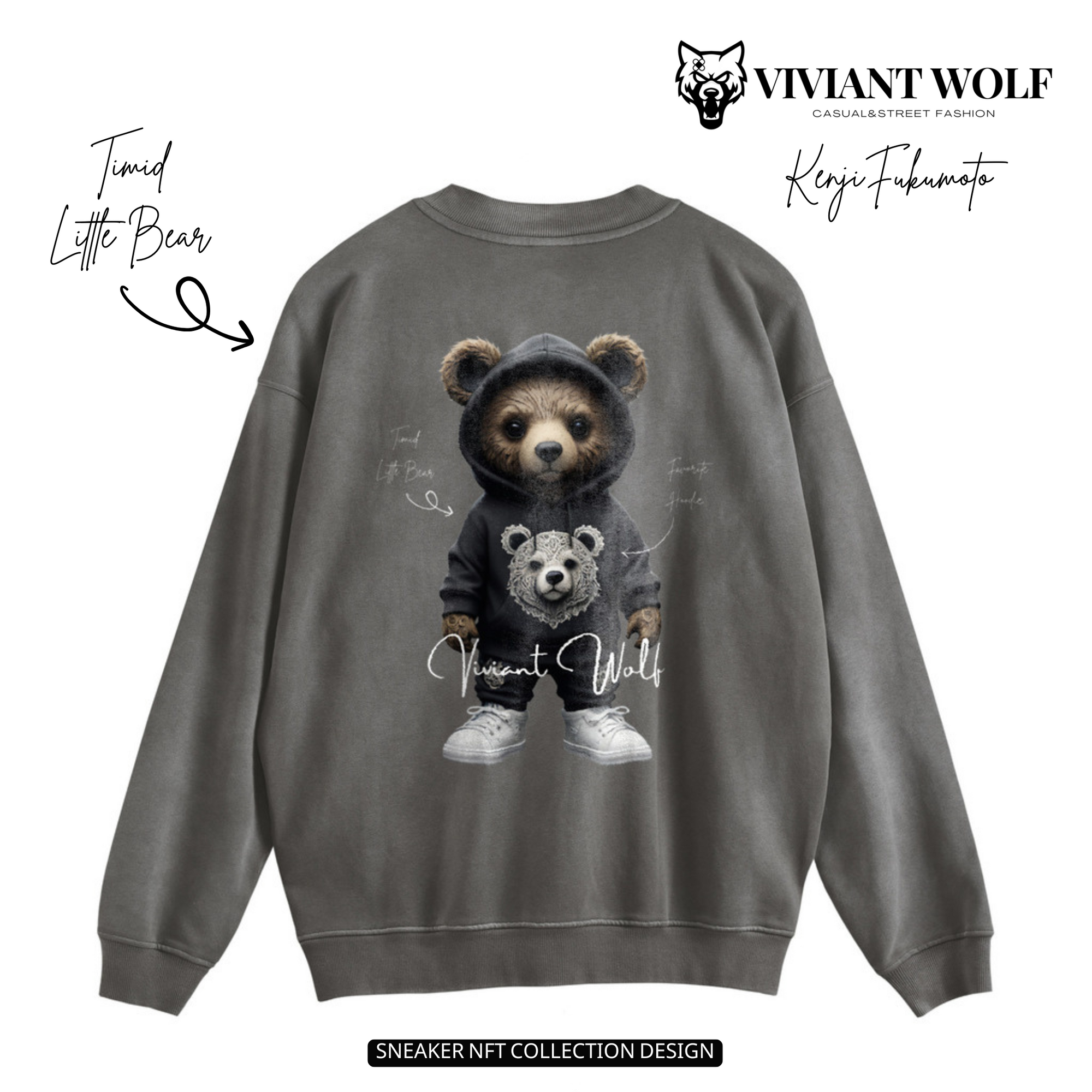 TIMID LITTLE BEAR SWEATSHIRT